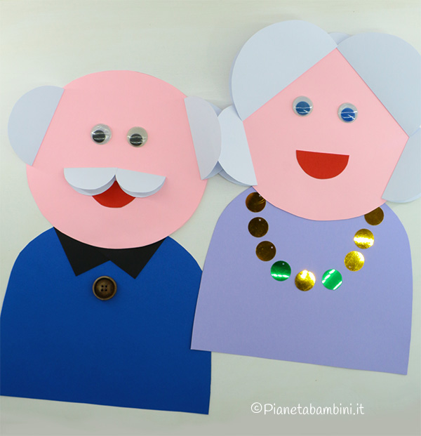 Lavoretto per la festa dei nonni con cartoncini