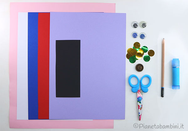 Materiale necessario per creare i nonni con cartoncini Occorrente per creare i nonni con cartoncini