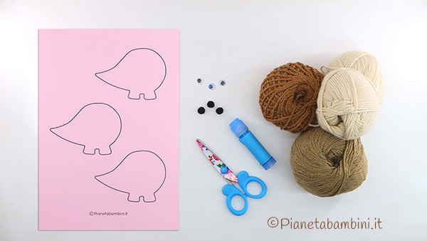 Occorrente per creare il riccio con pon pon