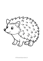 Disegno di riccio da stampare e colorare 01