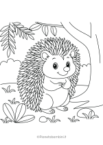Disegno di riccio da stampare e colorare 11