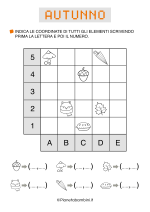 Scheda di cording con coordinate sull'autunno nr. 1