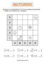 Scheda di cording con coordinate sull'autunno nr. 3