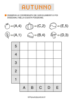 Scheda di cording con coordinate sull'autunno nr. 4