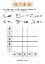 Scheda di cording con coordinate sull'autunno nr. 5
