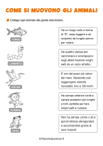 Schede didattiche su come si muovono gli animali per la classe seconda nr. 2
