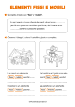 Scheda didattica sugli elementi fissi e mobili per la classe seconda nr. 4