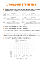 Scheda didattica sull'indagine statistica per la classe prima nr. 1