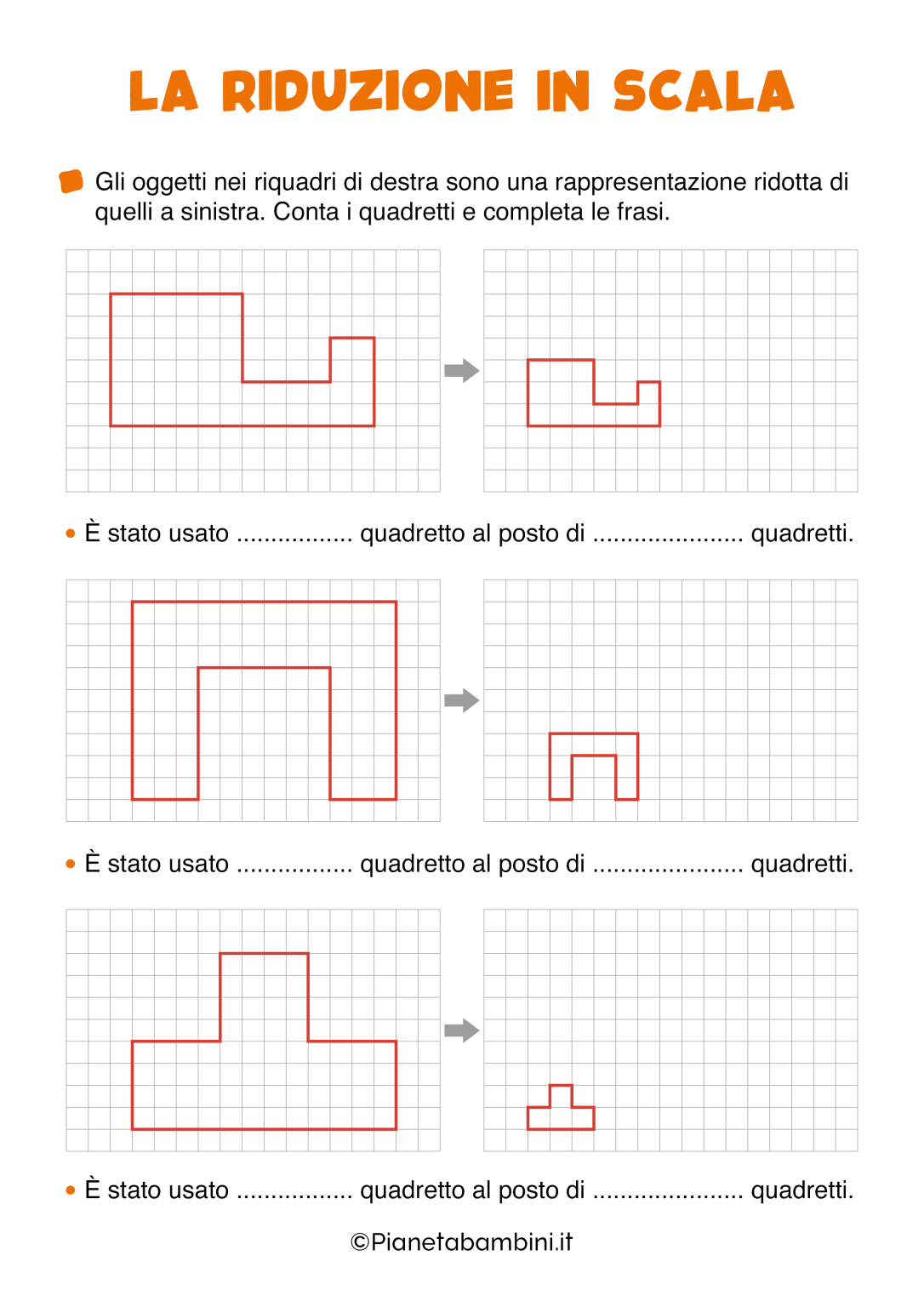 La Riduzione in Scala: Schede per la Scuola Primaria | PianetaBambini.it