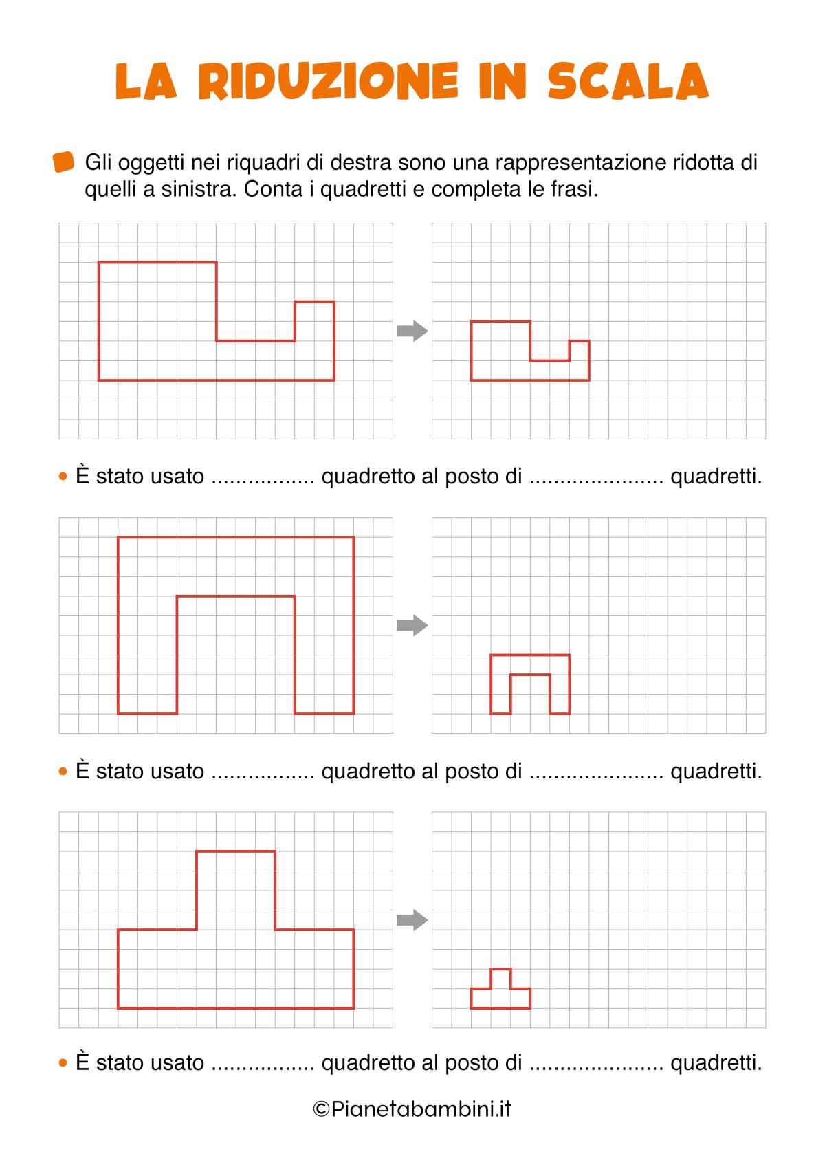 La Riduzione in Scala: Schede per la Scuola Primaria | PianetaBambini.it