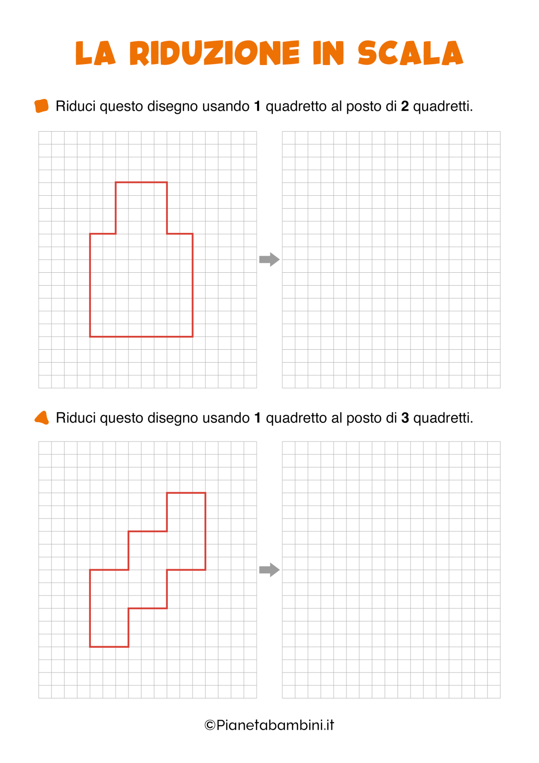 La Riduzione in Scala: Schede per la Scuola Primaria | PianetaBambini.it