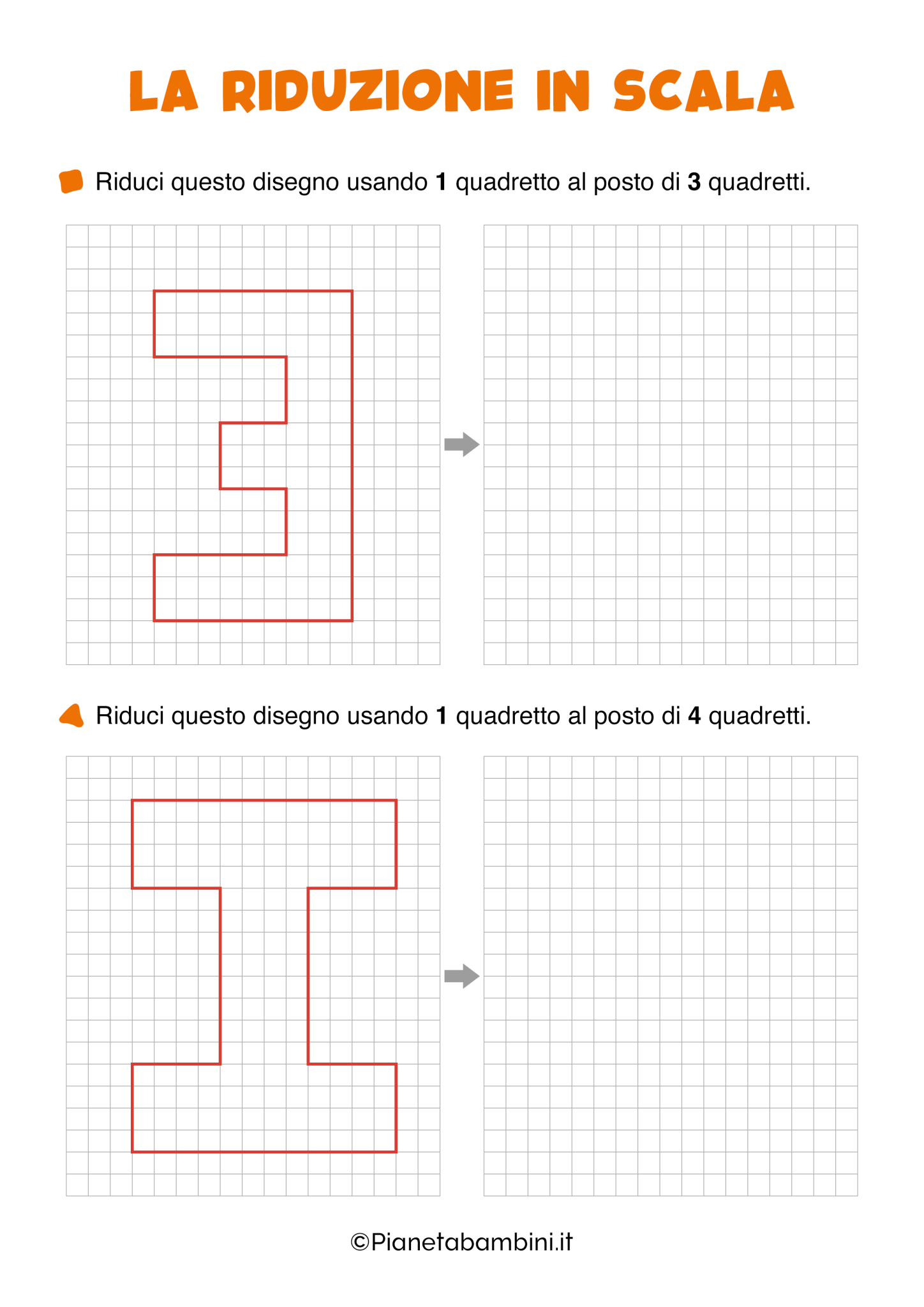 La Riduzione in Scala: Schede per la Scuola Primaria | PianetaBambini.it