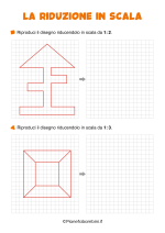 Scheda didattica sulla riduzione in scala per la classe terza nr. 1