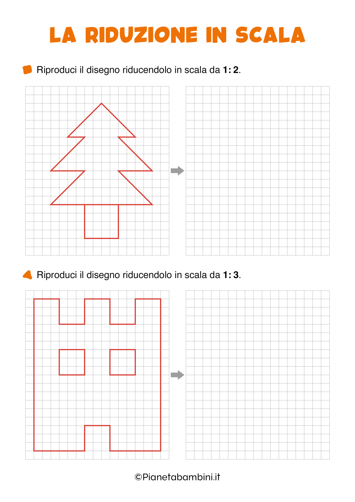 La Riduzione in Scala: Schede per la Scuola Primaria | PianetaBambini.it