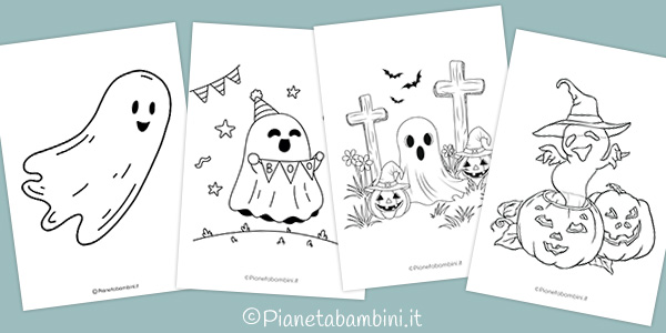Disegni di fantasmi da colorare Disegni di fantasmi pronti da stampare e colorare
