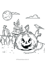 Disegno pauroso di Halloween da colorare 17