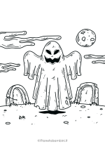 Disegno pauroso di Halloween da colorare 18