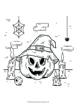 Disegno pauroso di Halloween da colorare 19