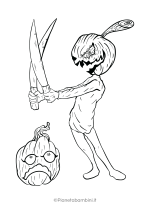 Disegno pauroso di Halloween da colorare 27