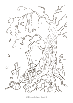 Disegno pauroso di Halloween da colorare 29