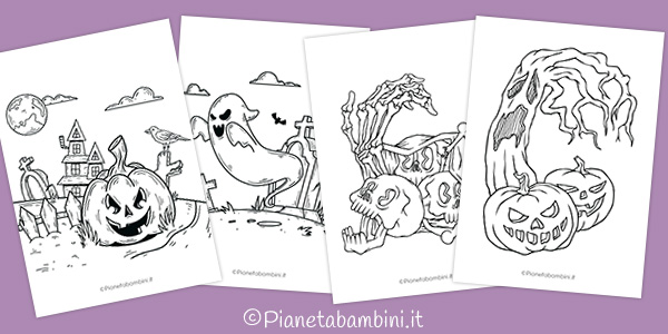 Disegni spaventosi di Halloween da colorare Disegni spaventosi di Halloween da stampare e colorare