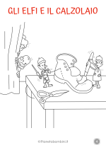 Disegno della fiaba "Gli elfi e il calzolaio" da colorare 4/6