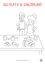 Disegno della fiaba "Gli elfi e il calzolaio" da colorare 5/6