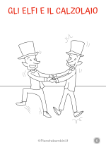 Disegno della fiaba "Gli elfi e il calzolaio" da colorare 6/6