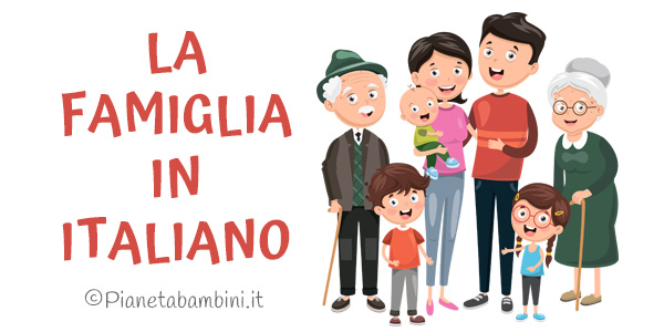 Schede didattiche sui membri della famiglia in italiano per alunni stranieri e BES
