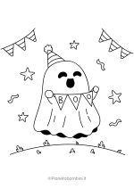 Disegno di fantasma di Halloween da colorare #3