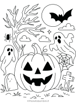 Disegno di fantasma di Halloween da colorare #6
