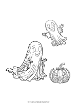 Disegno di fantasma di Halloween da colorare #12