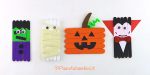Tutorial lavoretto mostri di Halloween con bastoncini da gelato