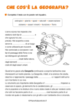 Schede didattiche che cosa è la geografia da stampare 1