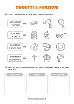 Scheda didattica su oggetti e funzioni per la classe prima nr. 2