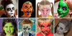 Tante idee di trucco di Halloween per il viso dei bambini