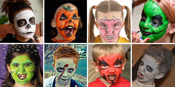 Trucco di Halloween per il viso dei bambini Tante idee di trucco di Halloween per il viso dei bambini