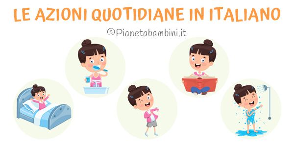 Schede didattiche sulle azioni quotidiane in italiano Schede didattiche sulle azioni quotidiane in italiano per stranieri e BES