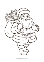 Disegno di Babbo Natale da colorare 47