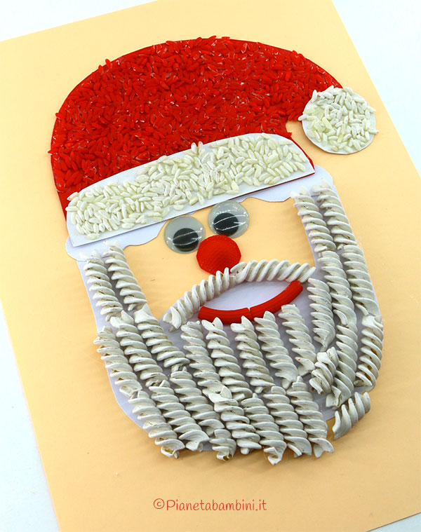 Tutorial Babbo Natale con pasta cruda Babbo Natale con pasta cruda alimentare