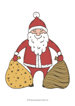 Disegno di Babbo Natale colorato da stampare nr. 01