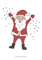 Disegno di Babbo Natale colorato da stampare nr. 02