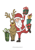 Disegno di Babbo Natale colorato da stampare nr. 04