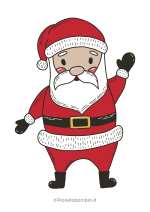 Disegno di Babbo Natale colorato da stampare nr. 05