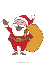 Disegno di Babbo Natale colorato da stampare nr. 06