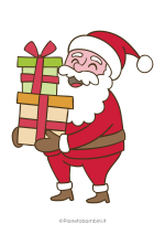 Disegno di Babbo Natale colorato da stampare nr. 07