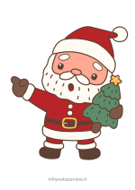 Disegno di Babbo Natale colorato da stampare nr. 08