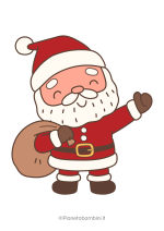 Disegno di Babbo Natale colorato da stampare nr. 10