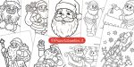Disegni di Babbo Natale da stampare e colorare gratis