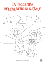 Disegno della leggenda dell'albero di Natale da colorare 3/4